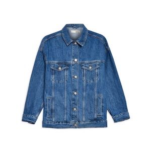 TOPSHOP Moto Oversized Denim Jacket